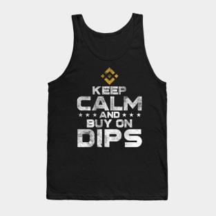 Binance BNB Coin Keep Calm and Buy The Dip Crypto Token Cryptocurrency Wallet Birthday Gift For Men Women Kids Tank Top